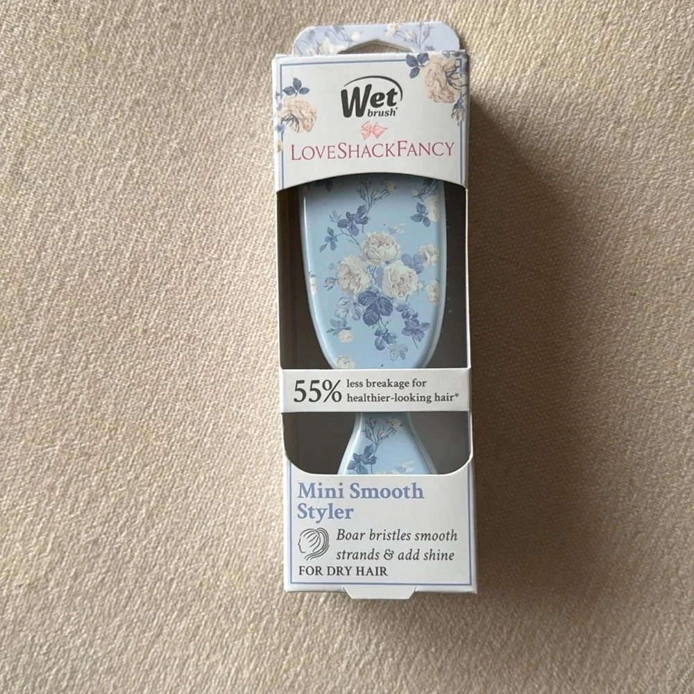 NWT Wet Brush x LoveShackFancy Mini Shine Detangling Hair Brush